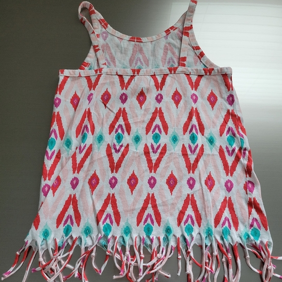 Crazy 8 Ikat pattern fringe tank top - Picture 2 of 2